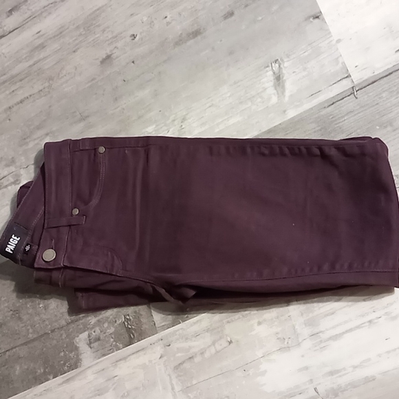 PAIGE Denim - Paige jeans,color Wine Red